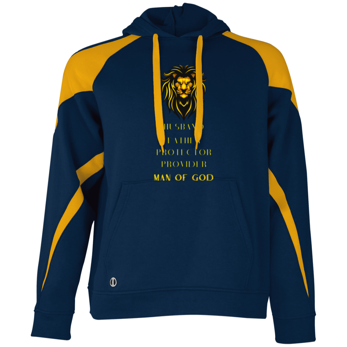 MAN OF GOD Athletic Color Block Fleece Hoodie