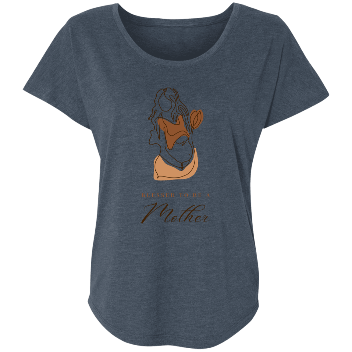 BLESSED TO BE A MOTHER Tri-blend Dolman Sleeve