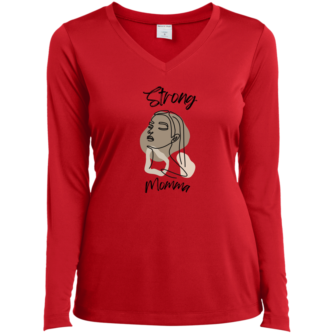 STRONG MOMMA Long Sleeve V-Neck