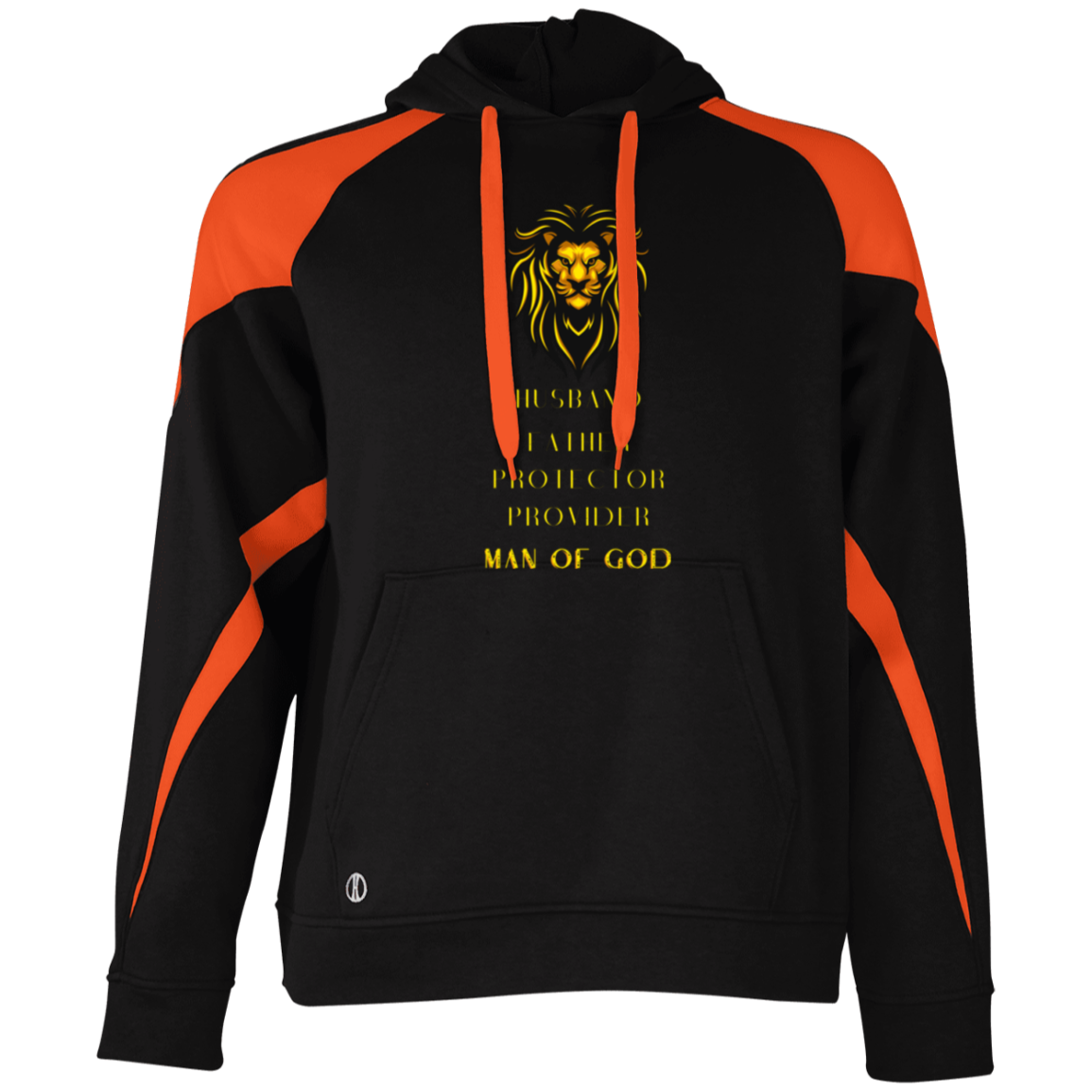 MAN OF GOD Athletic Color Block Fleece Hoodie