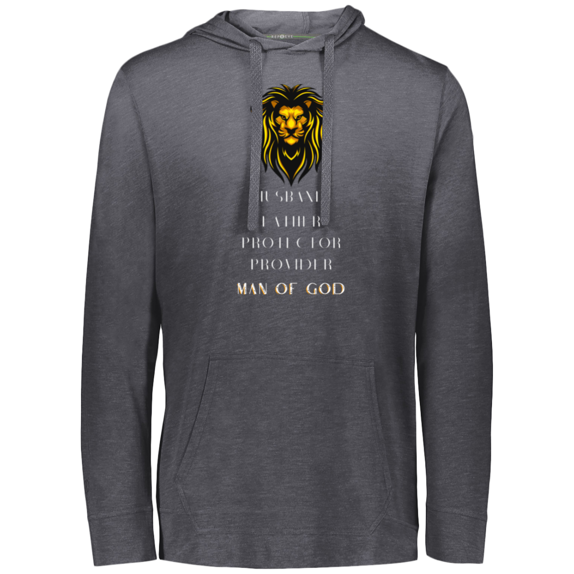 MAN OF GOD Eco Triblend T-Shirt Hoodie (White Wording)