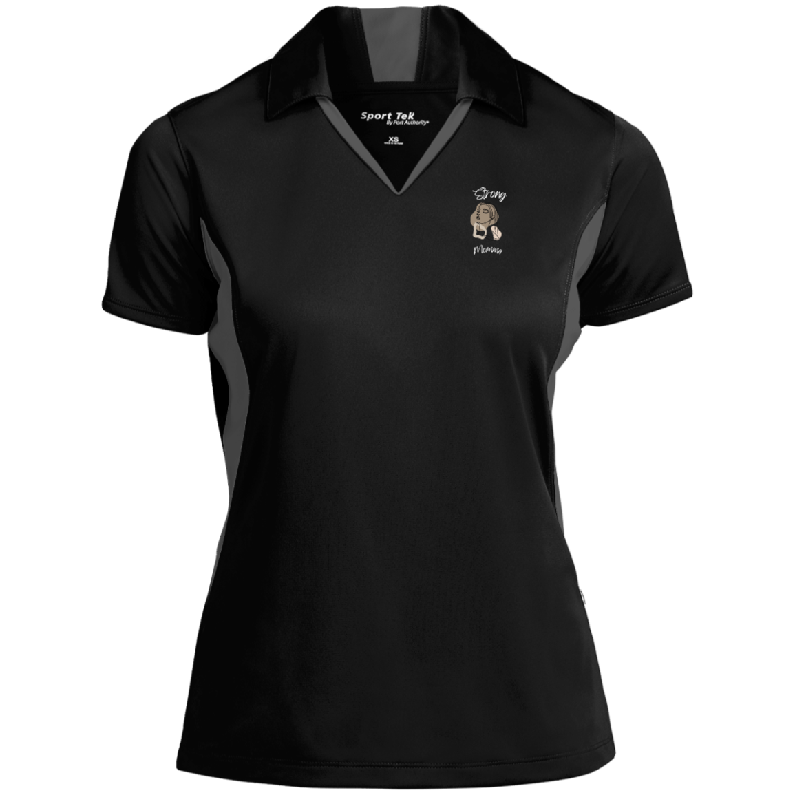 STRONG MOMMA Polo Snag-resistant; Moisture-wicking