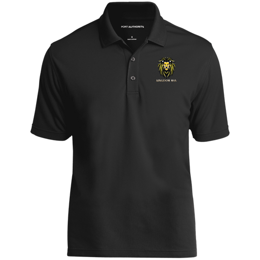 KINGDOM MAN Jersey Polo Shirt (White Logo Accent)