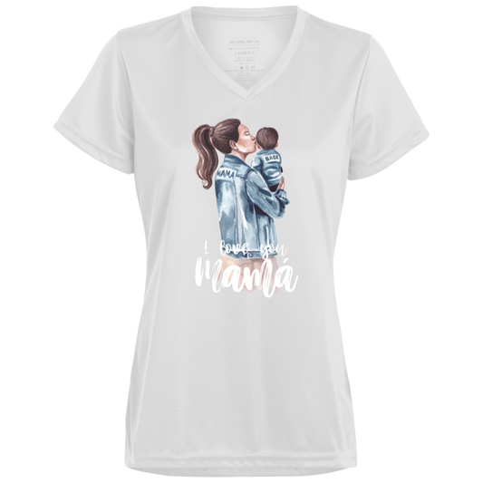 I LOVE YOU MOMMA Moisture-Wicking V-Neck Tee (Boy)