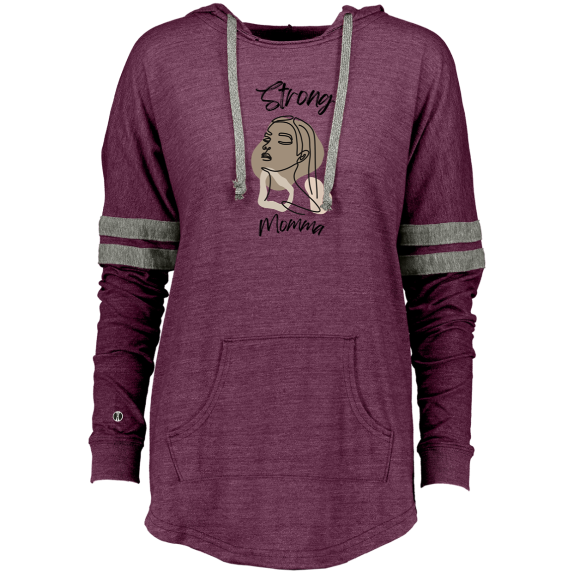 STRONG MOMMA Hooded Low Key Pullover