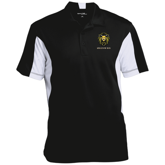 KINGDOM MAN Men's Color Block Performance Polo