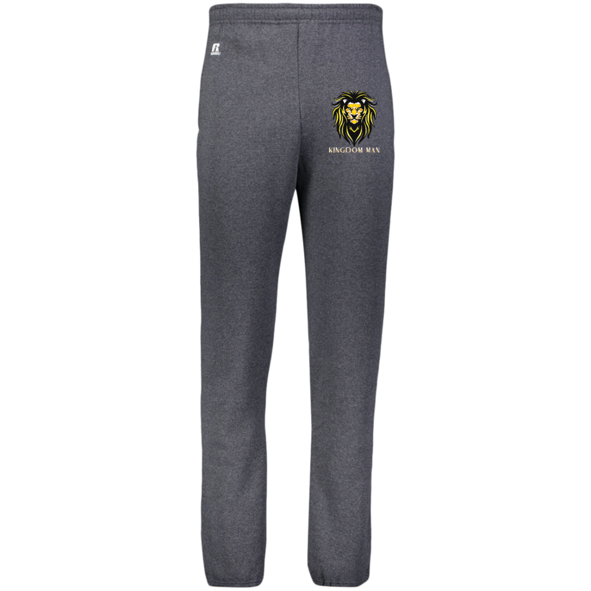 KIngdom Man GoldWhite KINGDOM MAN Dri-Power Closed Bottom Pocket Sweatpants
