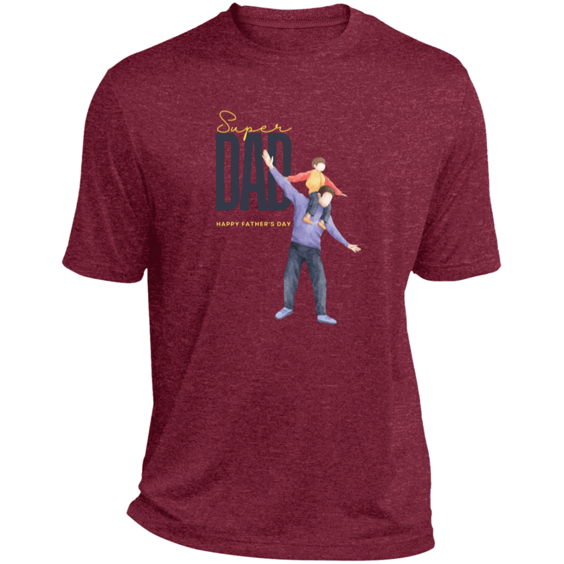 Super Dad (FD) Heather Performance Tee