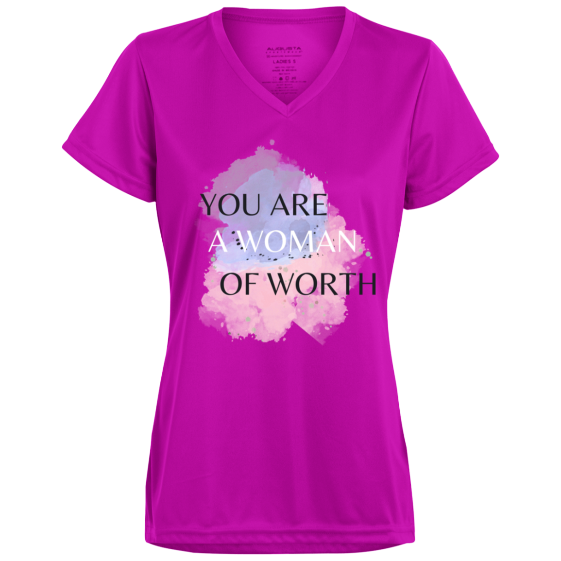 WOMAN OF WORTH Moisture-Wicking V-Neck Tee