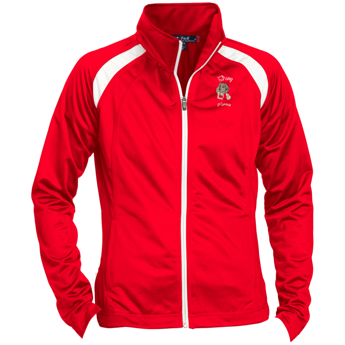 STRONG MOMMA Raglan Sleeve Warmup Jacket