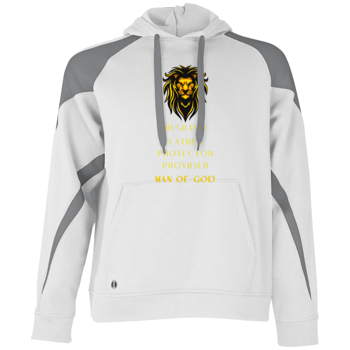 MAN OF GOD Athletic Color Block Fleece Hoodie