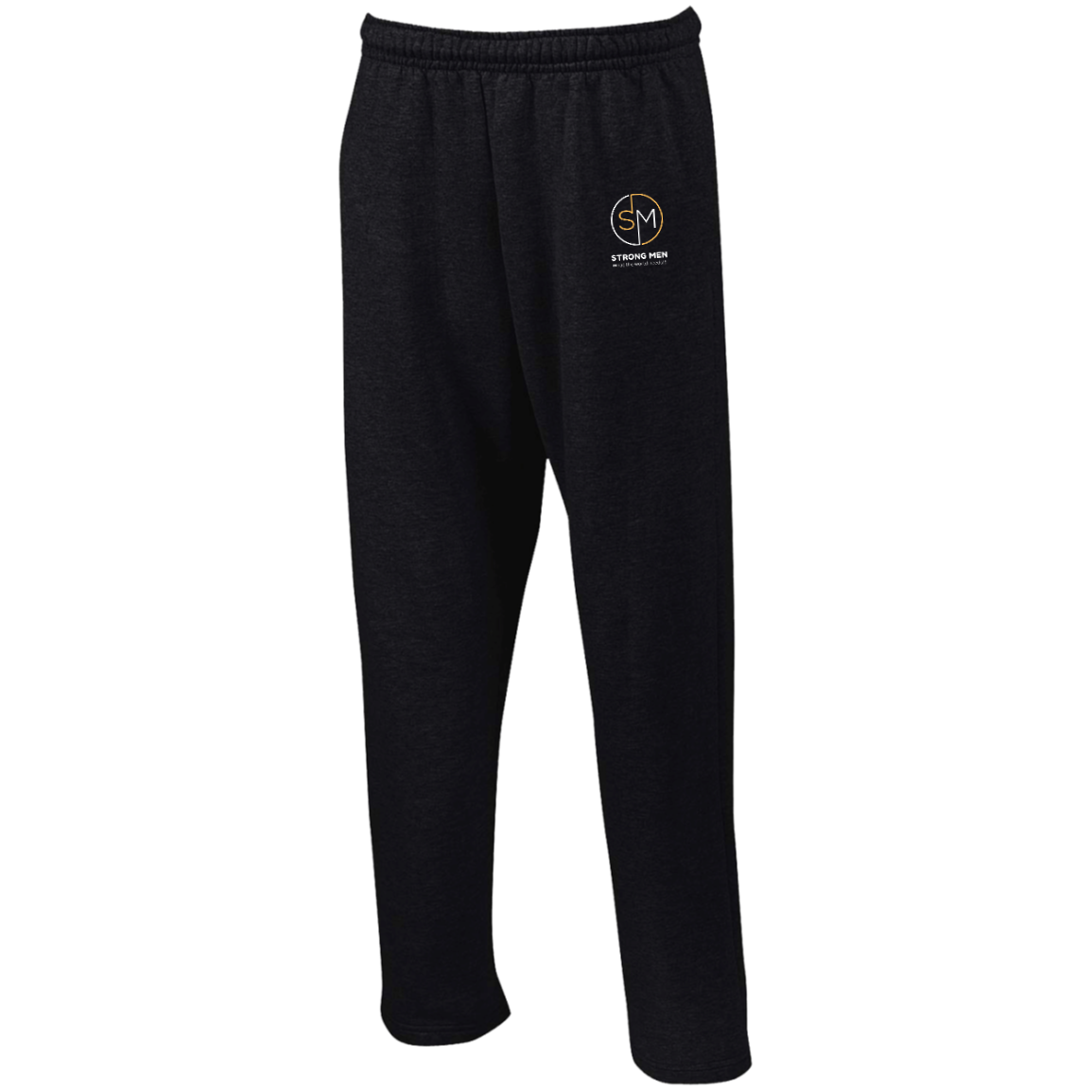 STRONG MEN LOGO STRONG MEN Open Bottom Sweatpants with Pockets