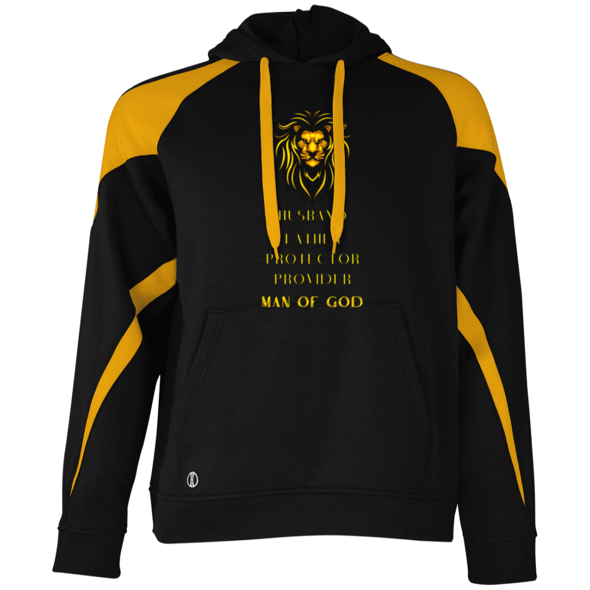 MAN OF GOD Athletic Color Block Fleece Hoodie