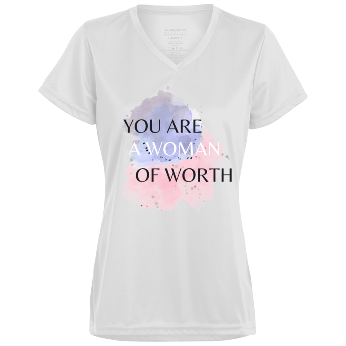 WOMAN OF WORTH Moisture-Wicking V-Neck Tee