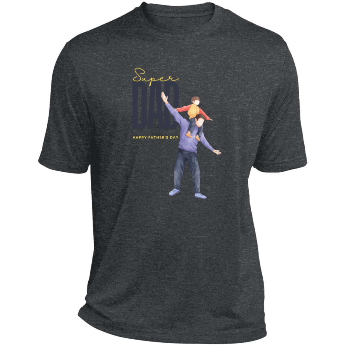 Super Dad (FD) Heather Performance Tee