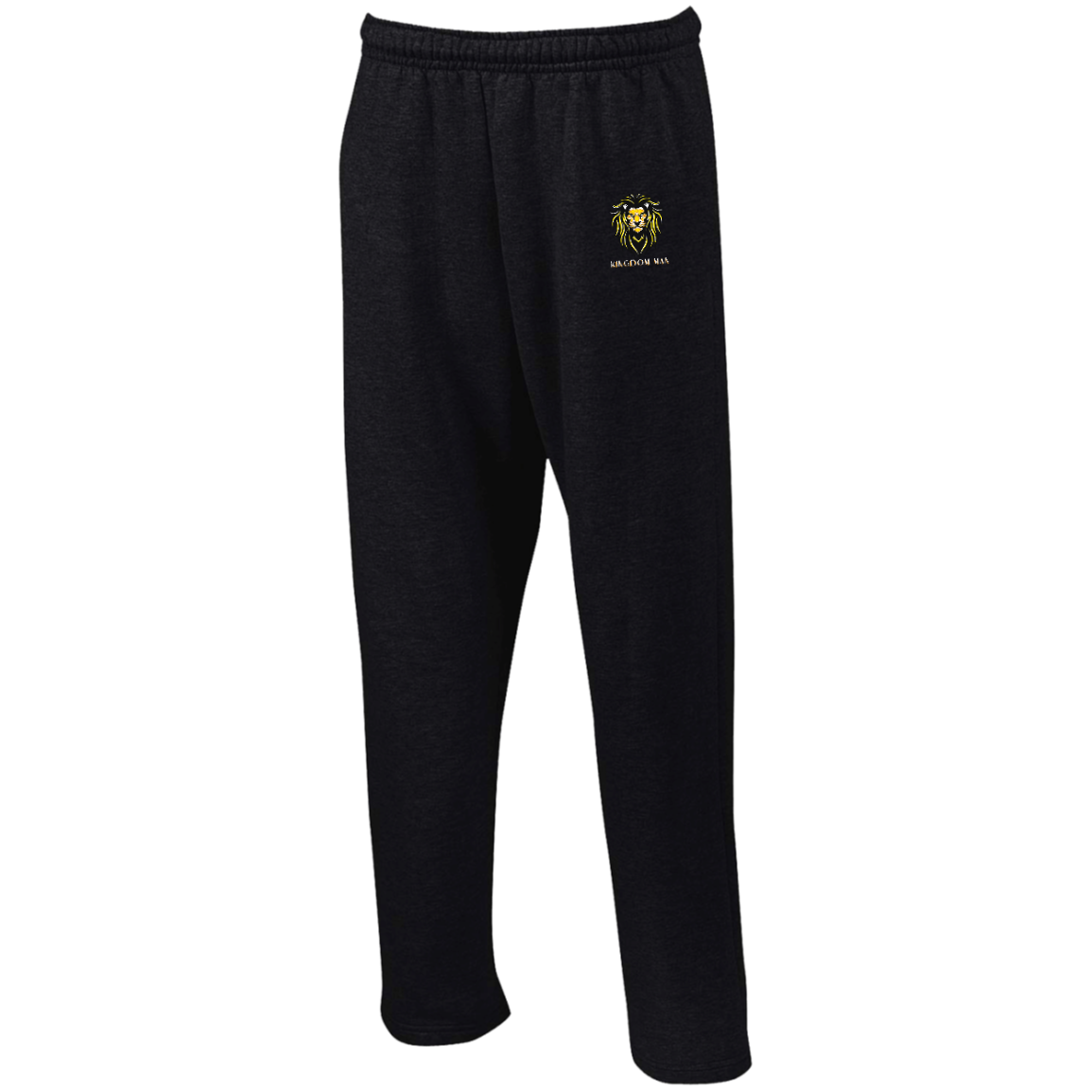 KIngdom Man GoldWhite 974MP Open Bottom Sweatpants with Pockets