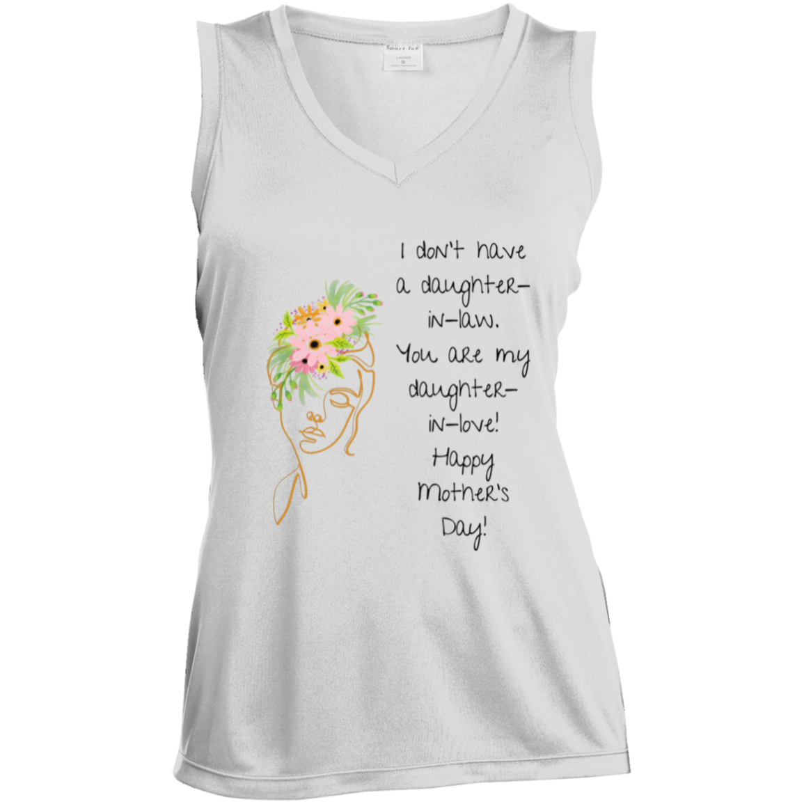 DAUGHTER IN LOVE Sleeveless V-Neck Performance Tee