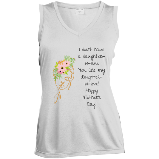 DAUGHTER IN LOVE Sleeveless V-Neck Performance Tee