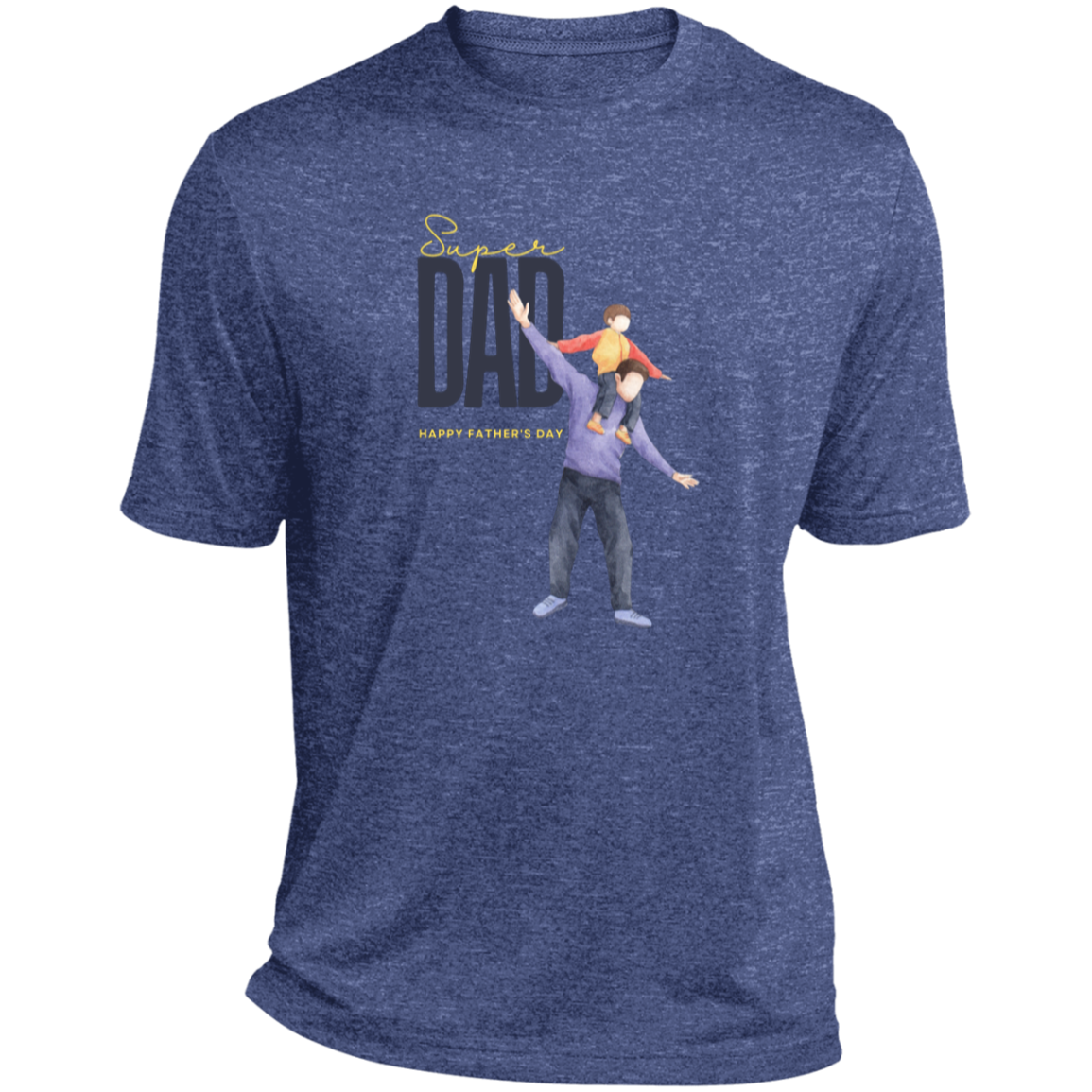 Super Dad (FD) Heather Performance Tee