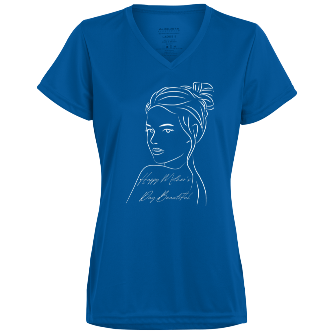 HAPPY MOTHER'S DAY BEAUTIFUL Moisture-Wicking V-Neck Tee