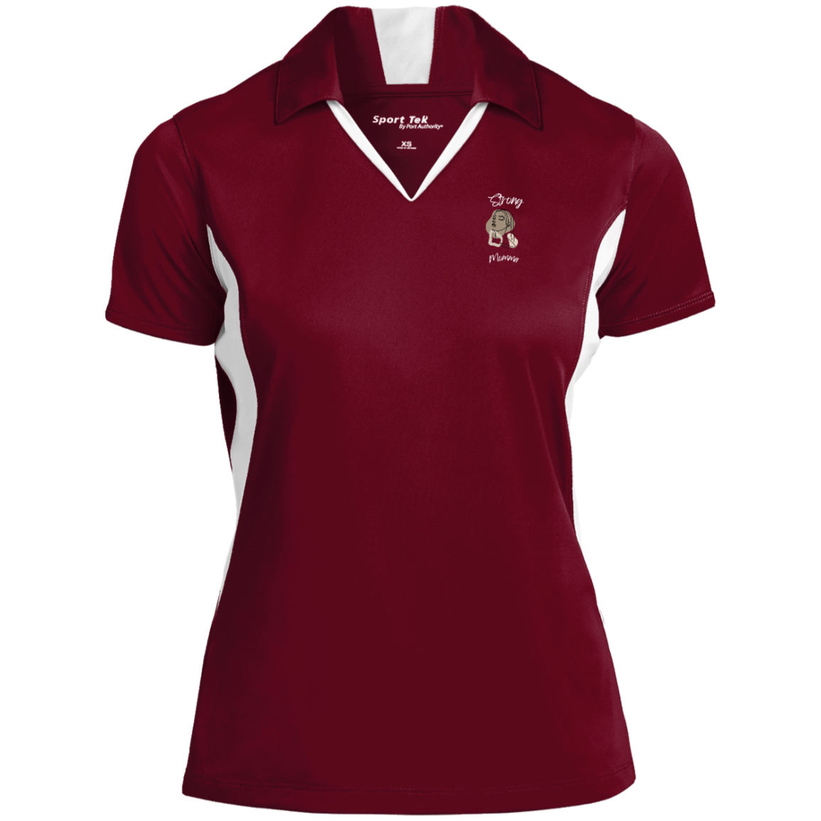 STRONG MOMMA Polo Snag-resistant; Moisture-wicking