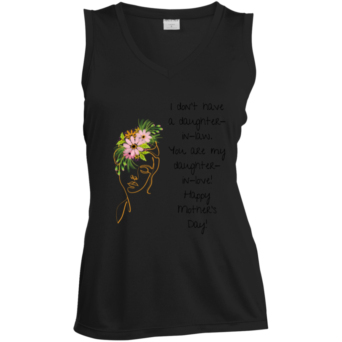 DAUGHTER IN LOVE Sleeveless V-Neck Performance Tee