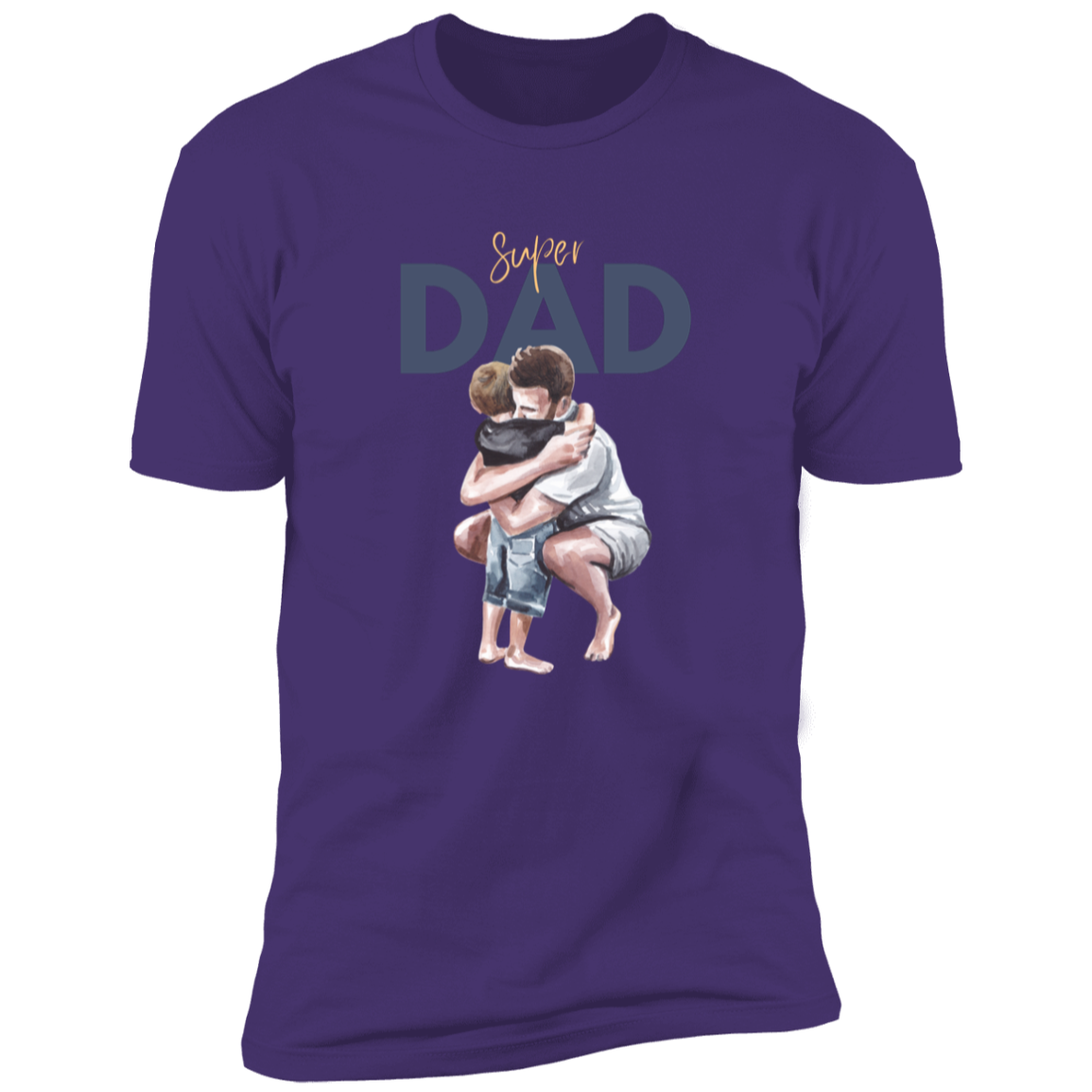 Super Dad Hugging Premium Short Sleeve Tee (Closeout)