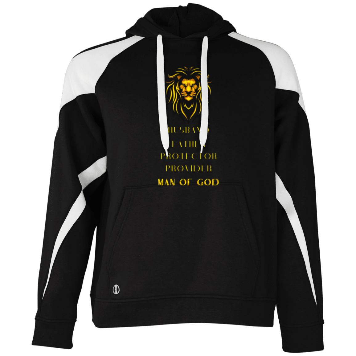 MAN OF GOD Athletic Color Block Fleece Hoodie