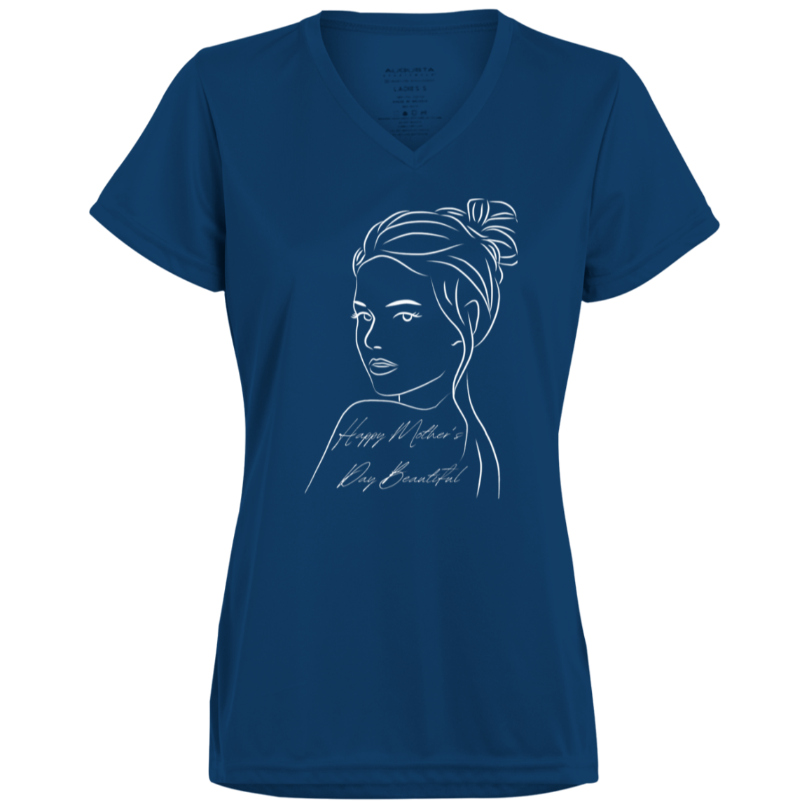 HAPPY MOTHER'S DAY BEAUTIFUL Moisture-Wicking V-Neck Tee