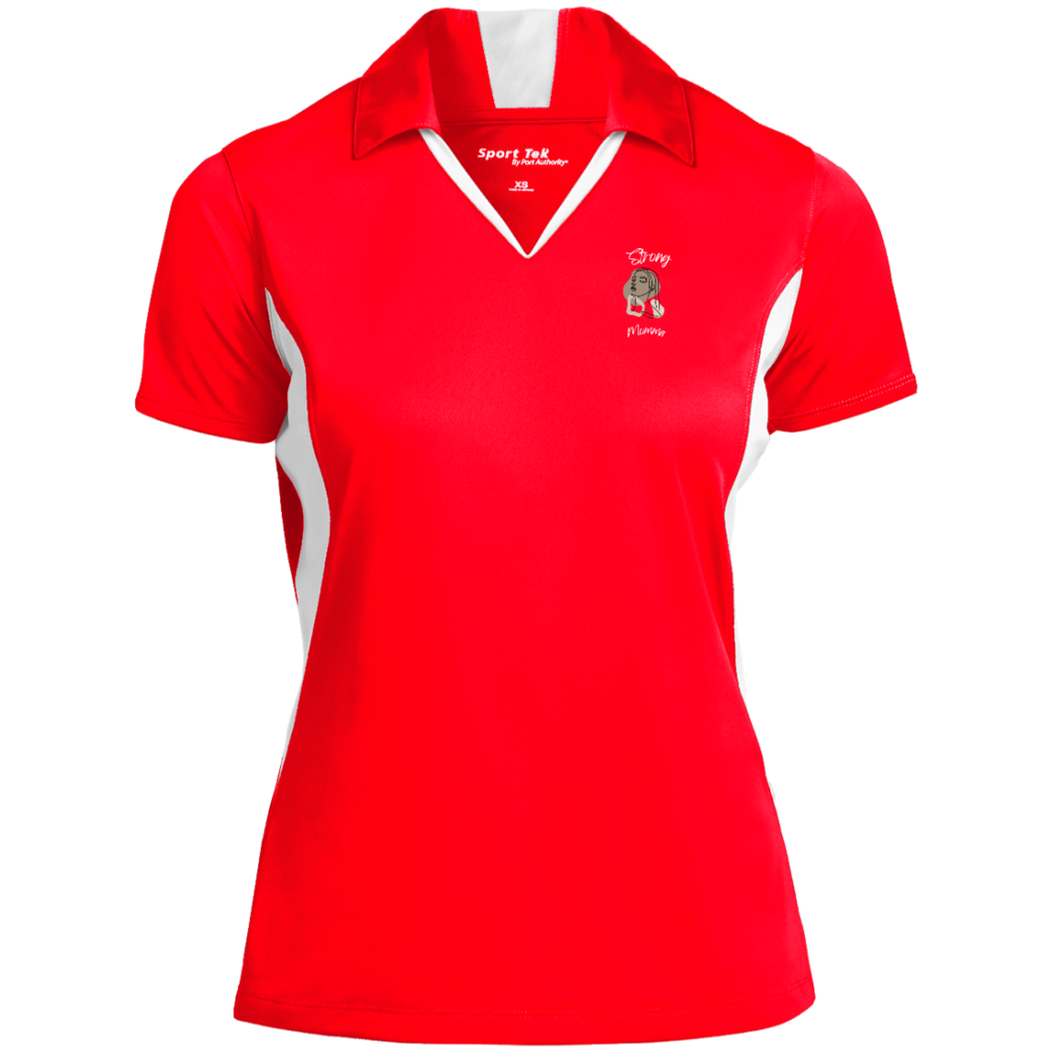 STRONG MOMMA Polo Snag-resistant; Moisture-wicking