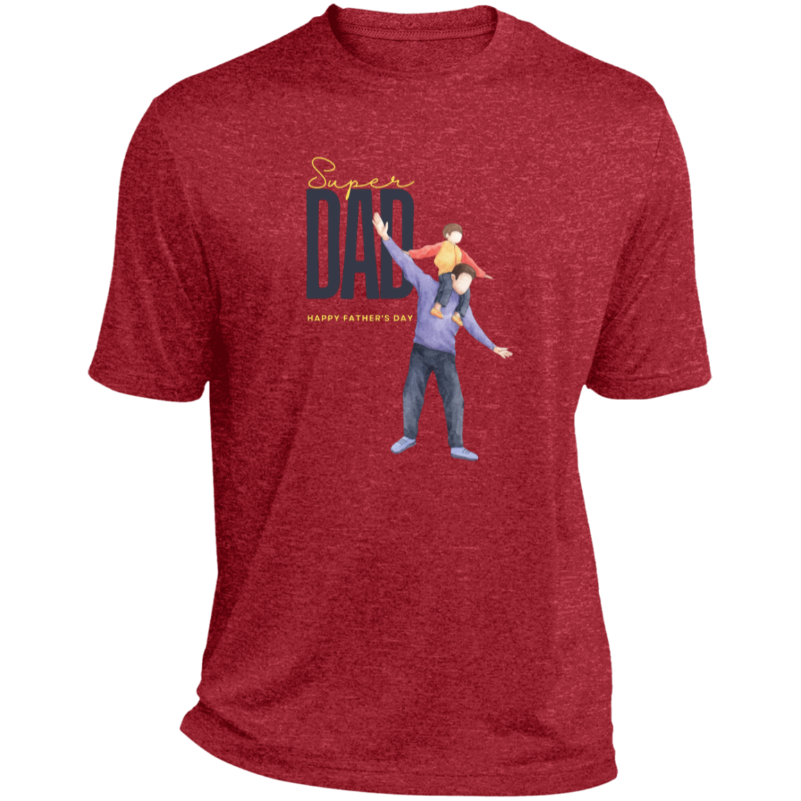Super Dad (FD) Heather Performance Tee