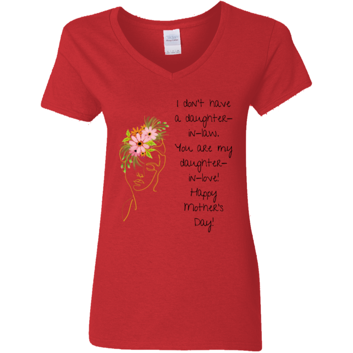 DAUGHTER IN LOVE 5.3 oz. V-Neck T-Shirt