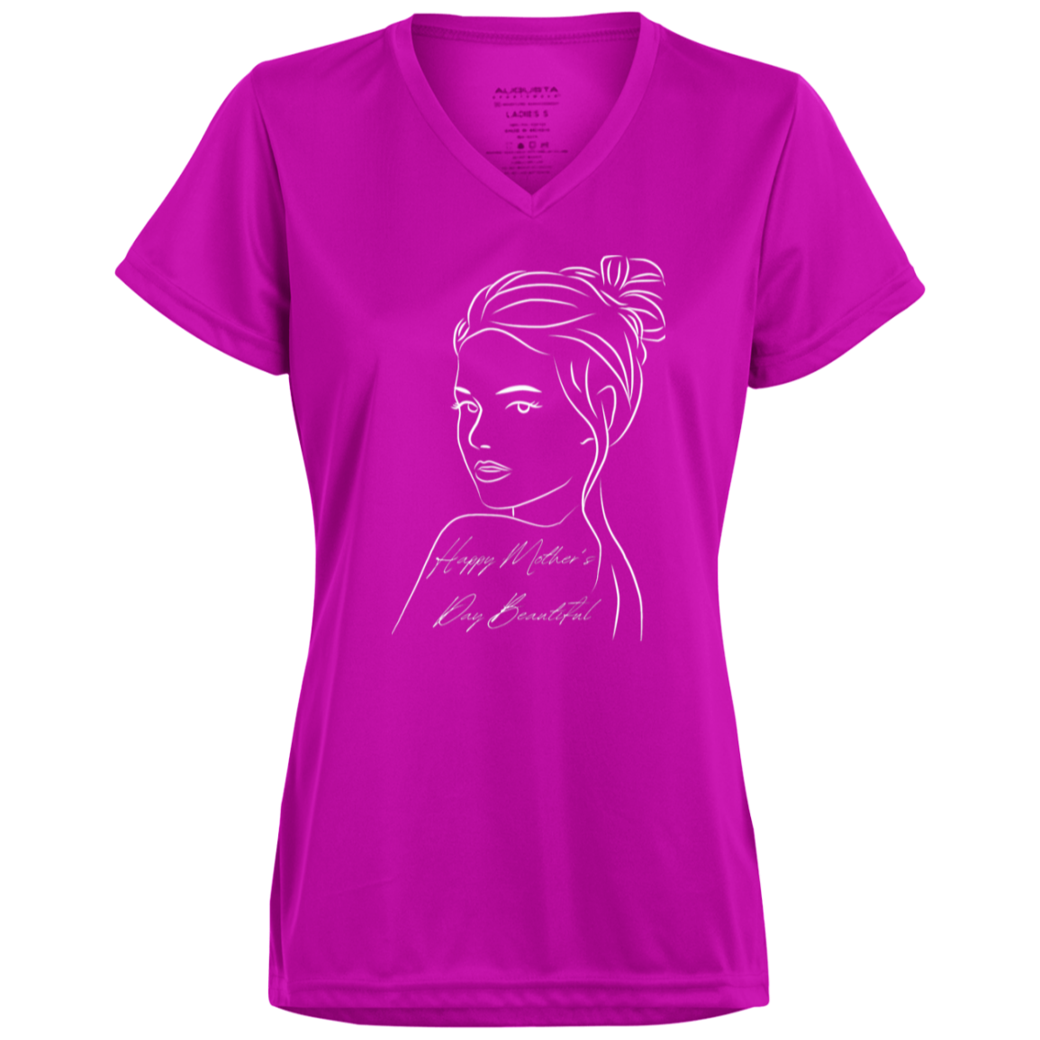 HAPPY MOTHER'S DAY BEAUTIFUL Moisture-Wicking V-Neck Tee