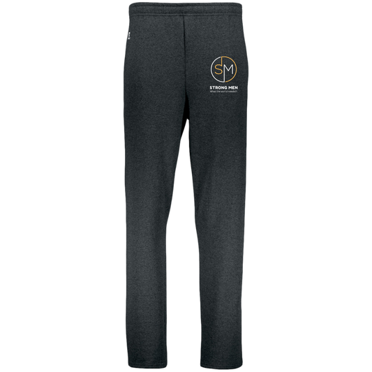 STRONG MEN LOGO STRONG MEN Dri-Power Open Bottom Pocket Sweatpants