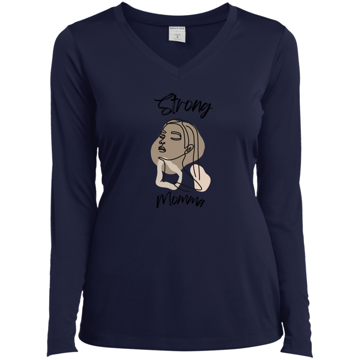 STRONG MOMMA Long Sleeve V-Neck