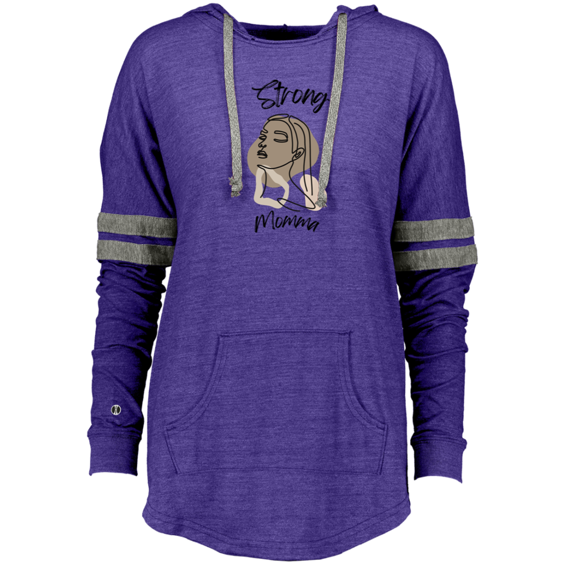 STRONG MOMMA Hooded Low Key Pullover