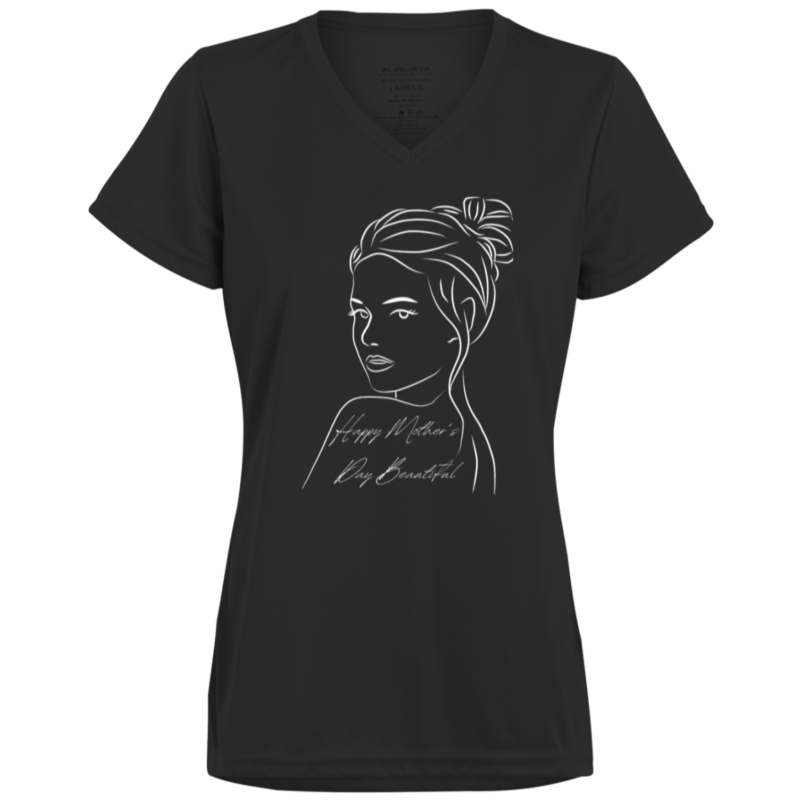 HAPPY MOTHER'S DAY BEAUTIFUL Moisture-Wicking V-Neck Tee