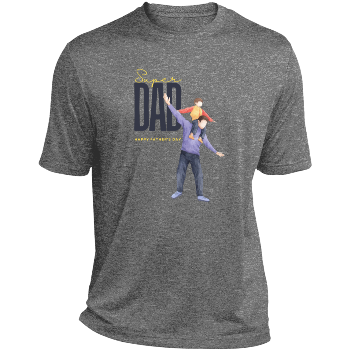 Super Dad (FD) Heather Performance Tee