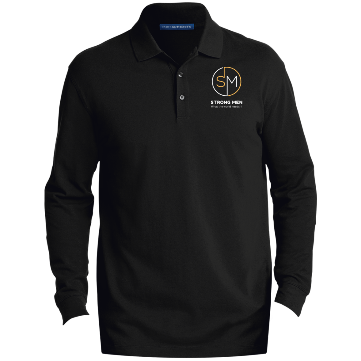 STRONG MEN EZ Cotton™ Long Sleeve Polo