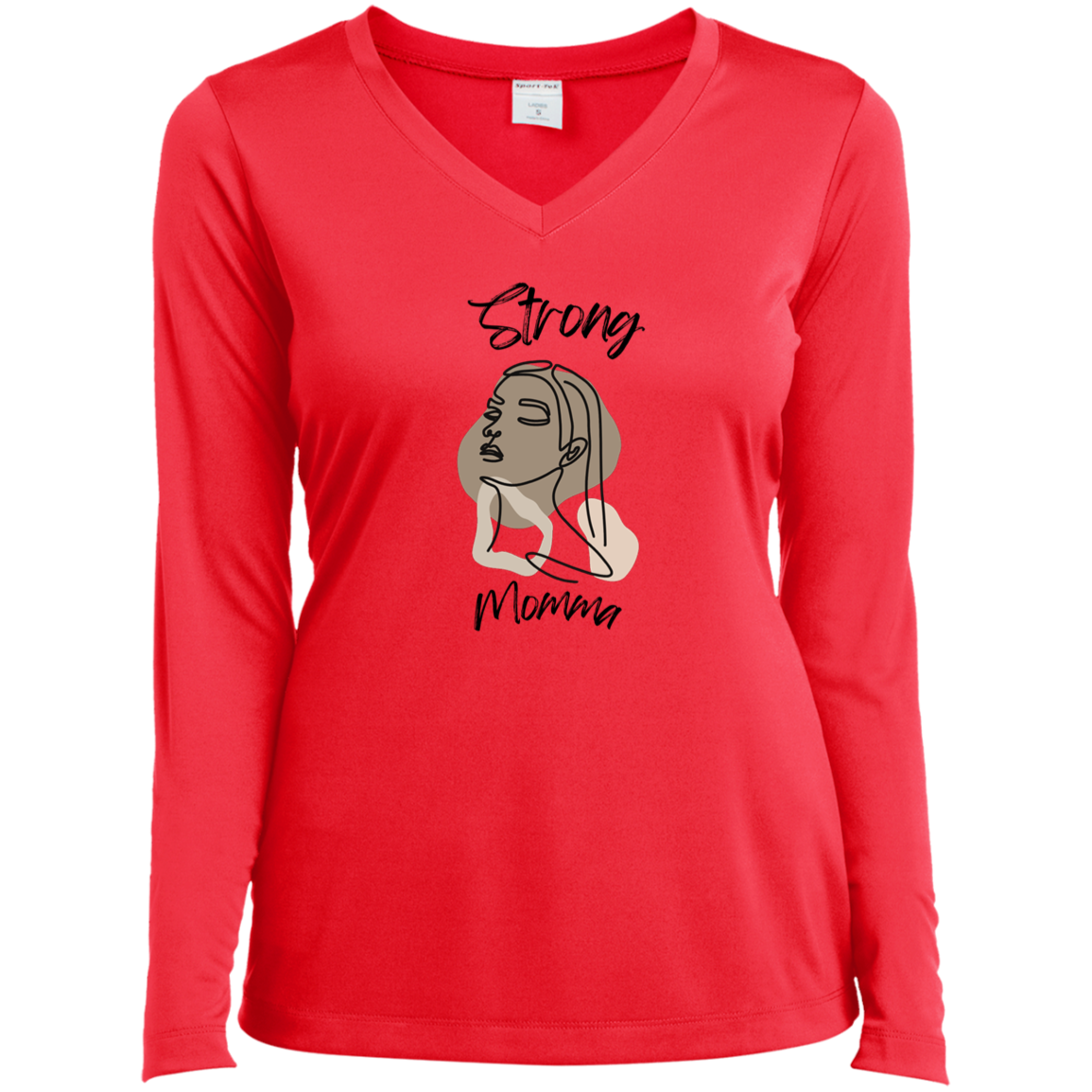 STRONG MOMMA Long Sleeve V-Neck