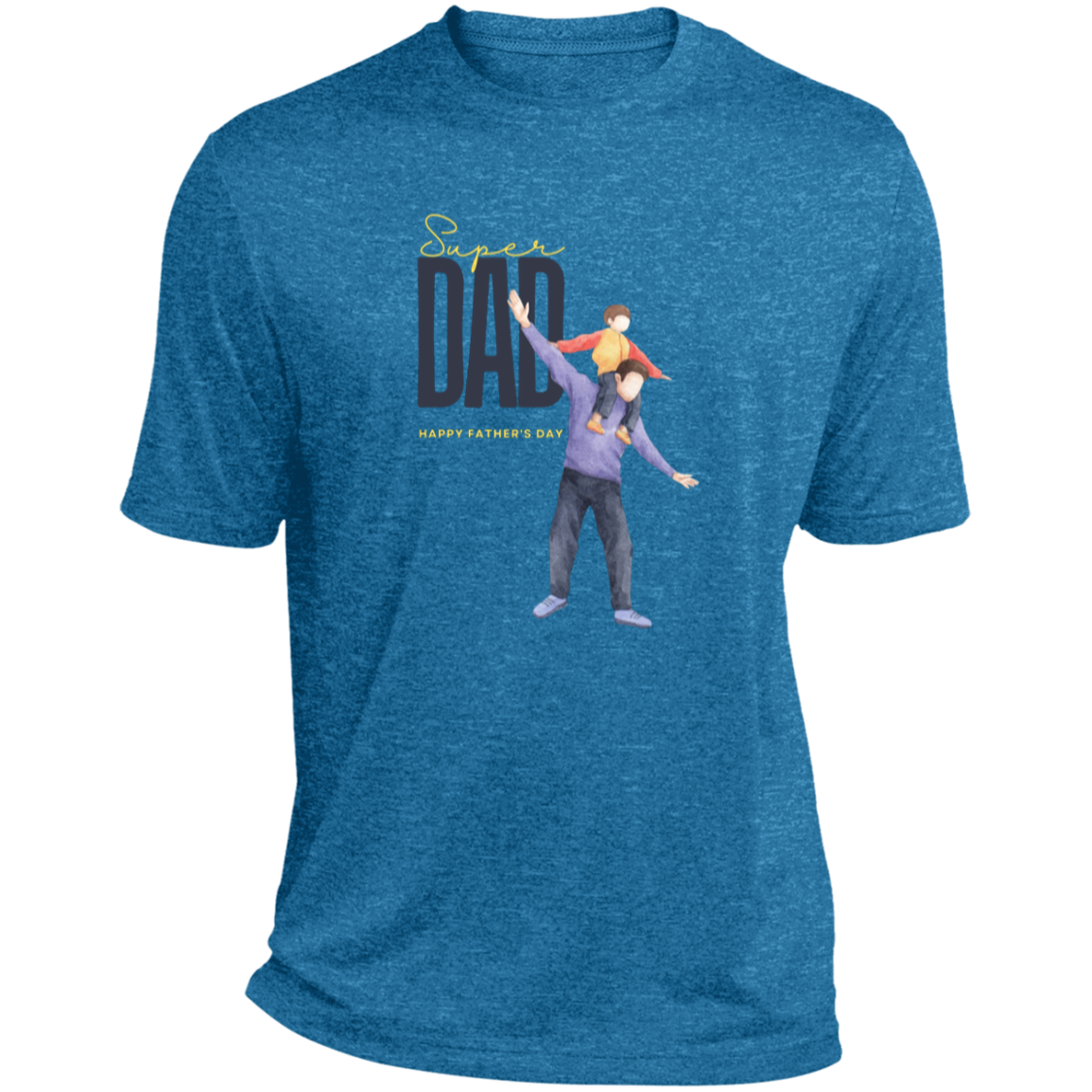 Super Dad (FD) Heather Performance Tee