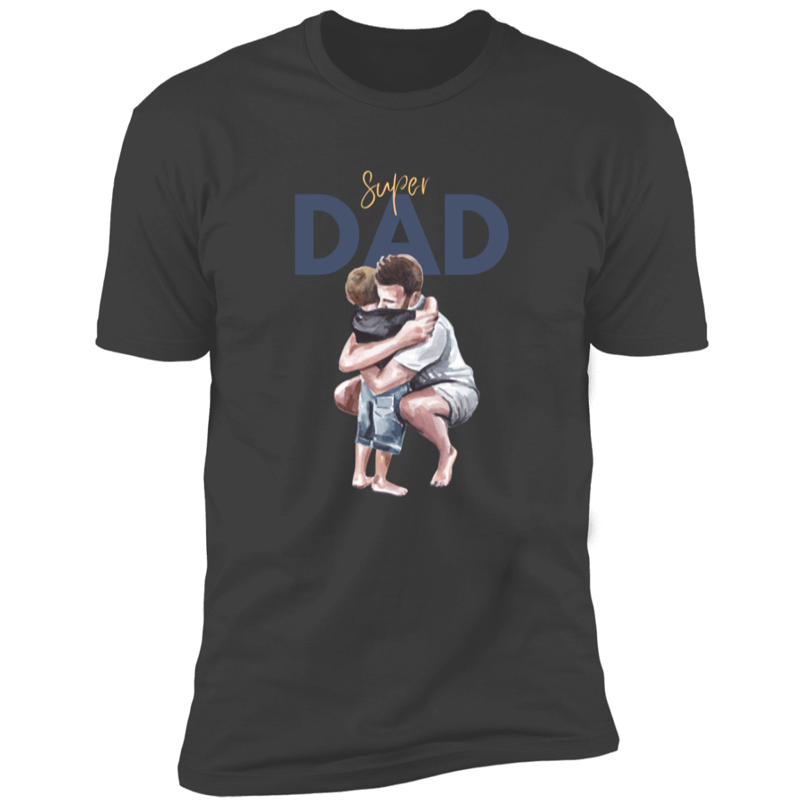 Super Dad Hugging Premium Short Sleeve Tee (Closeout)