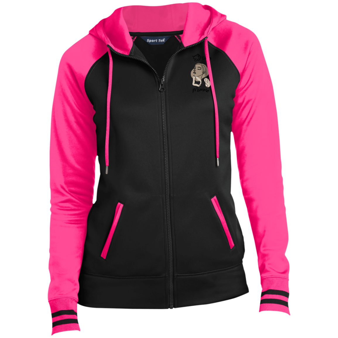 STRONG MOMMA Sport-Wick® Full-Zip Hooded Jacket