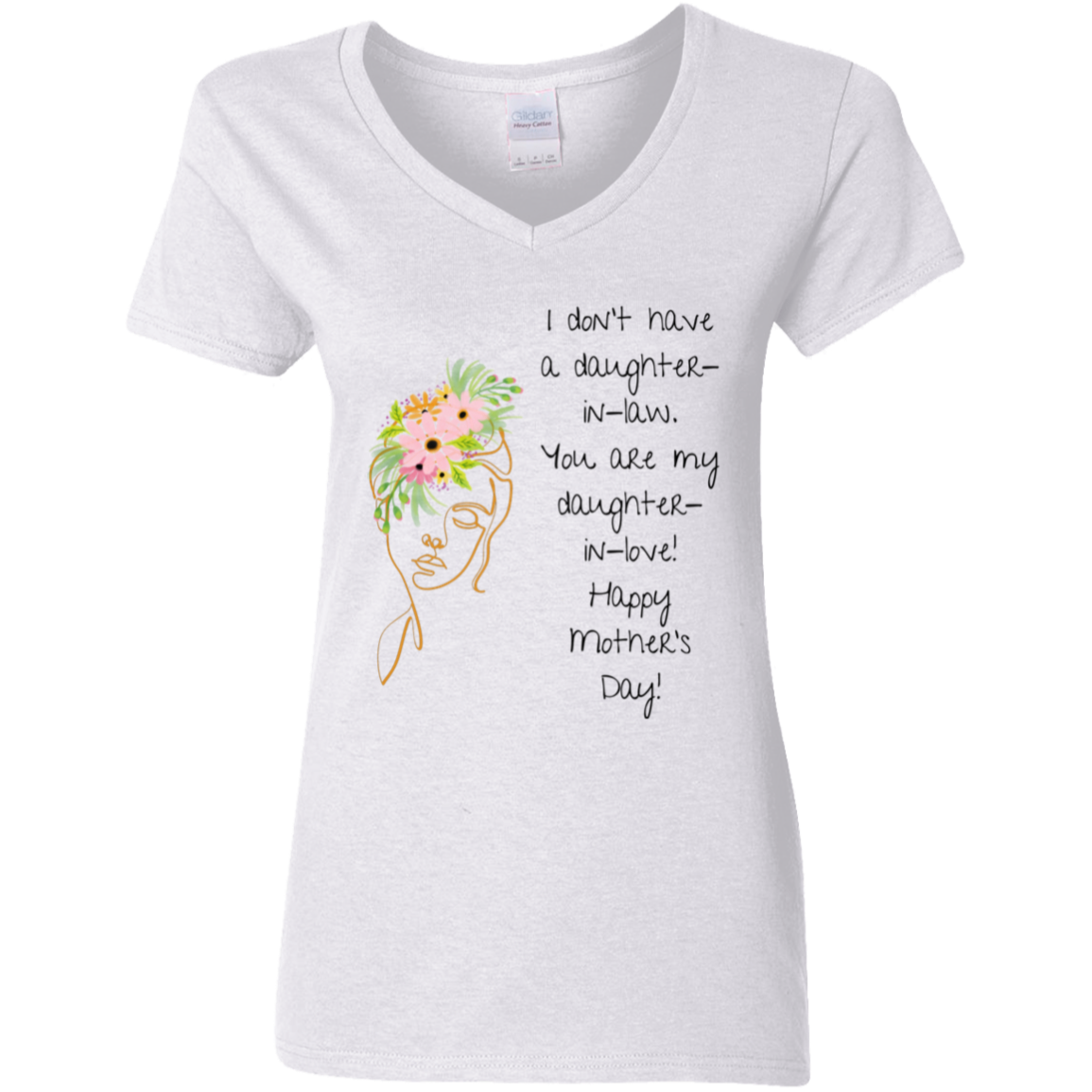 DAUGHTER IN LOVE 5.3 oz. V-Neck T-Shirt