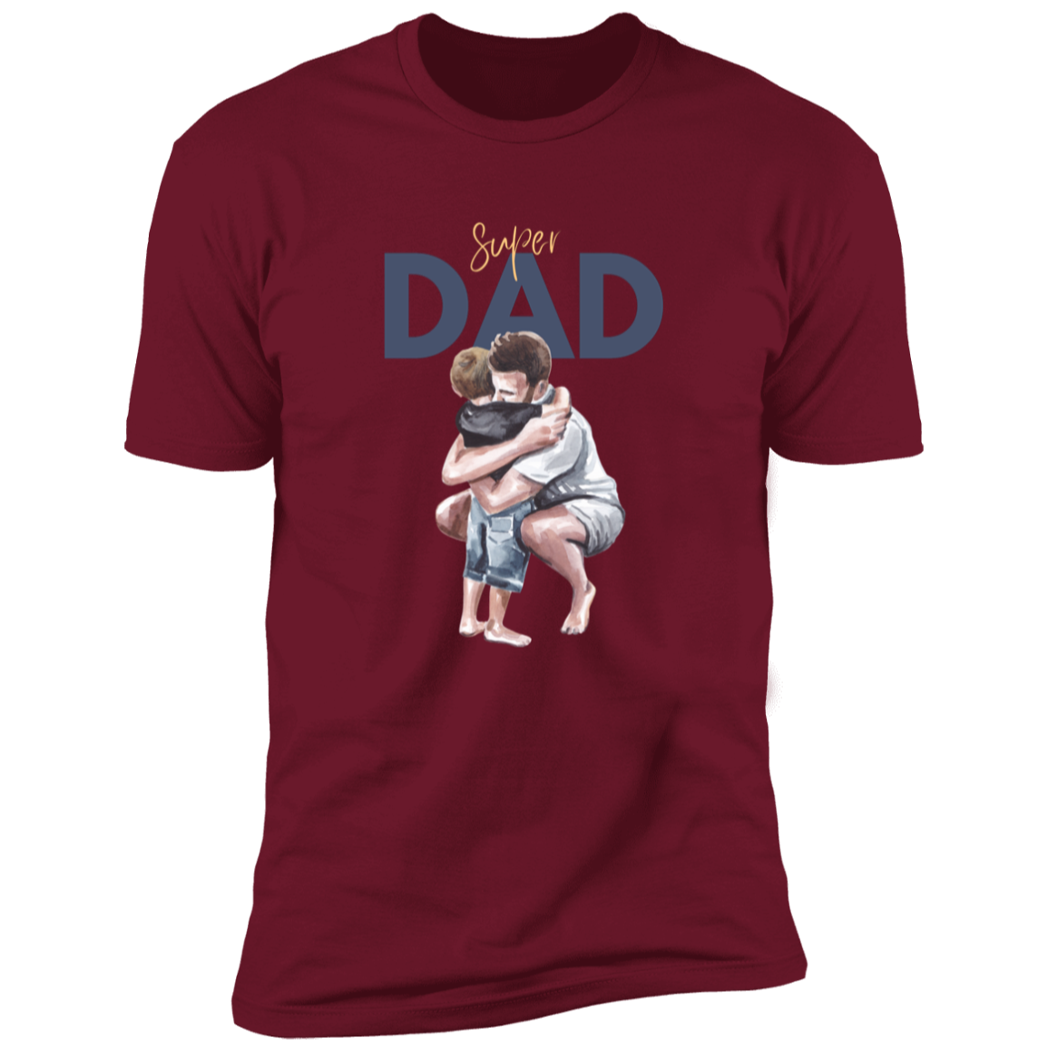 Super Dad Hugging Premium Short Sleeve Tee (Closeout)