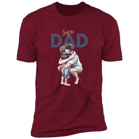 Super Dad Hugging Premium Short Sleeve Tee (Closeout)