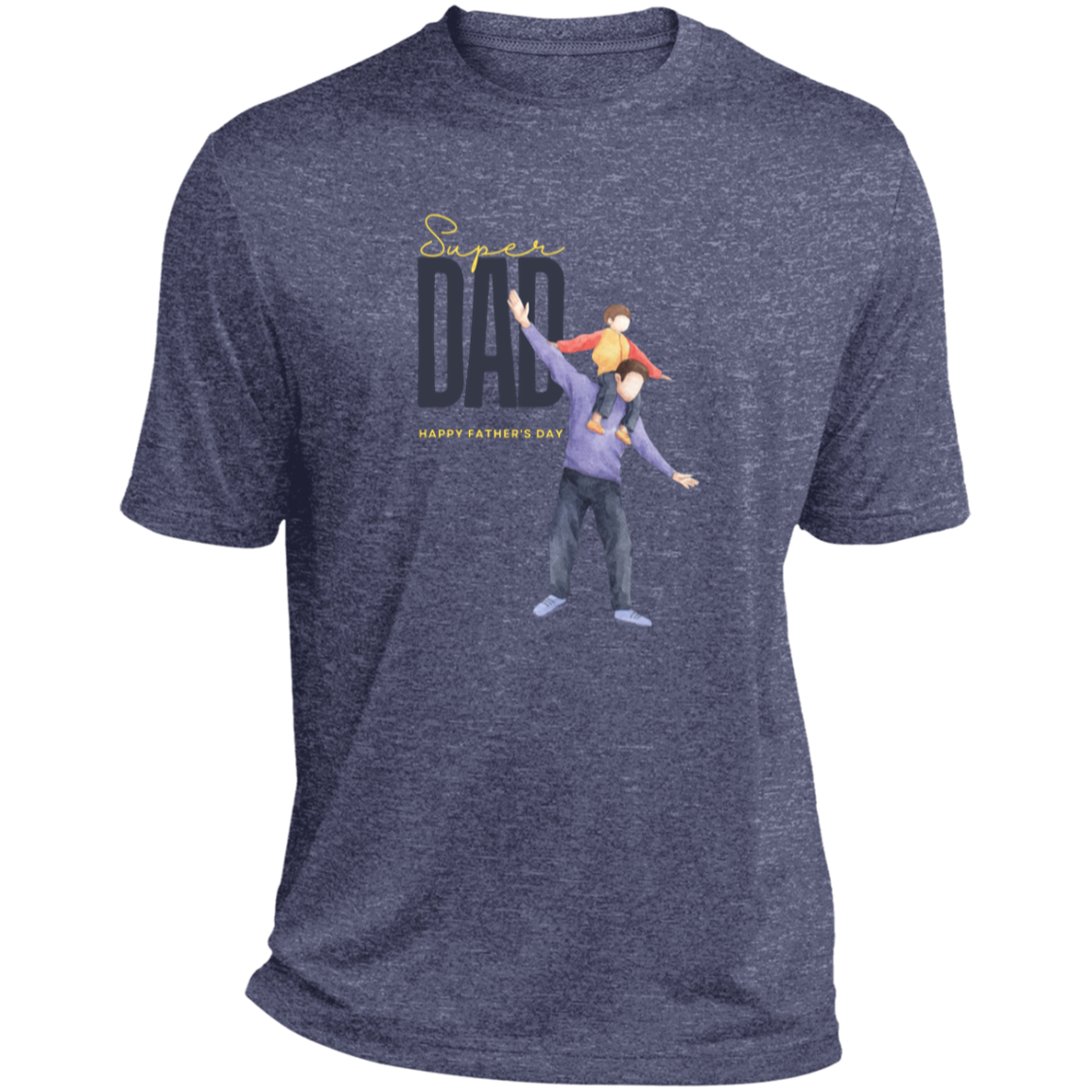 Super Dad (FD) Heather Performance Tee