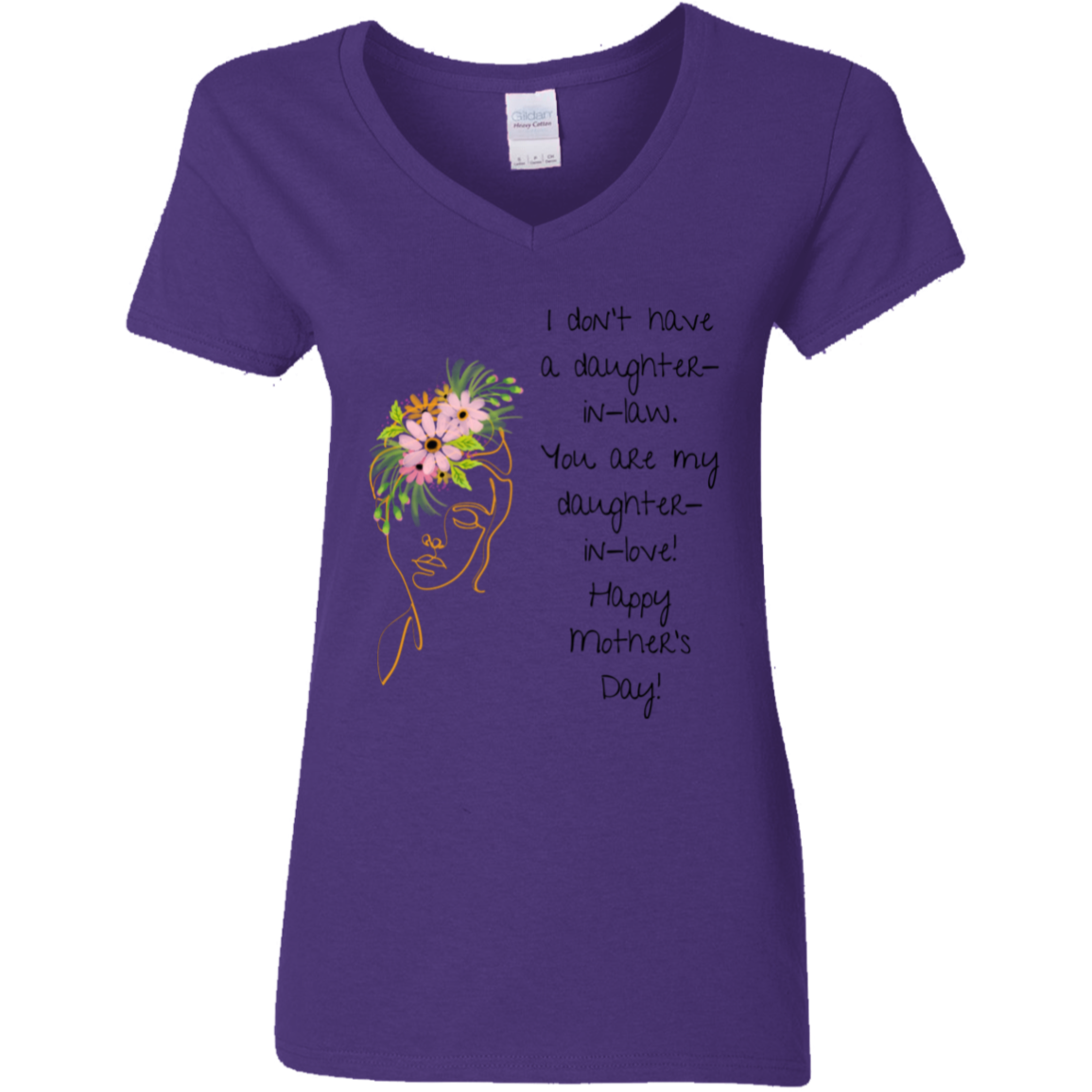DAUGHTER IN LOVE 5.3 oz. V-Neck T-Shirt