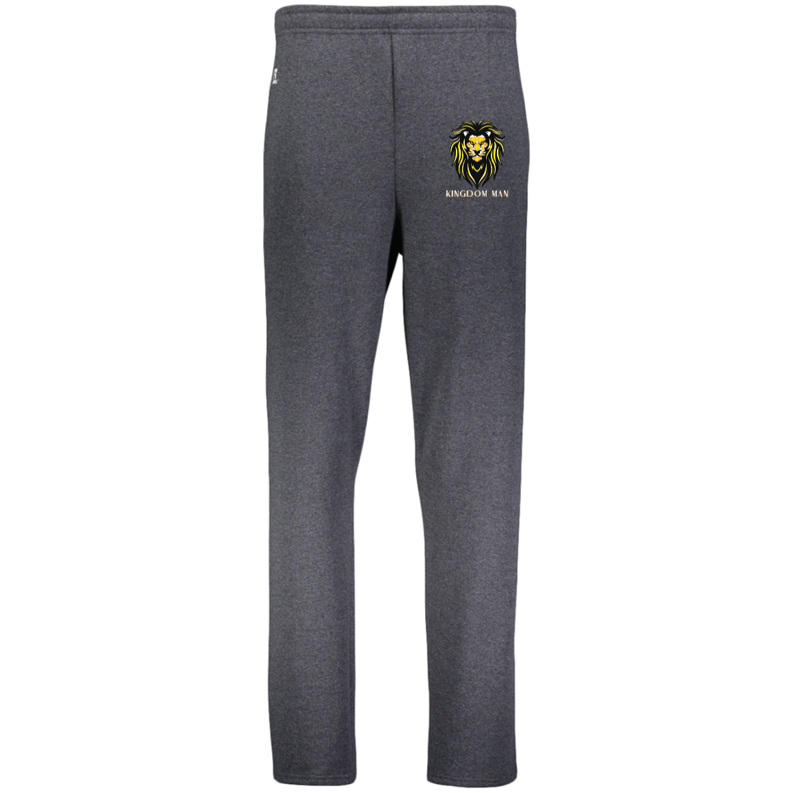 KIngdom Man GoldWhite KINGDOM MAN Dri-Power Open Bottom Pocket Sweatpants