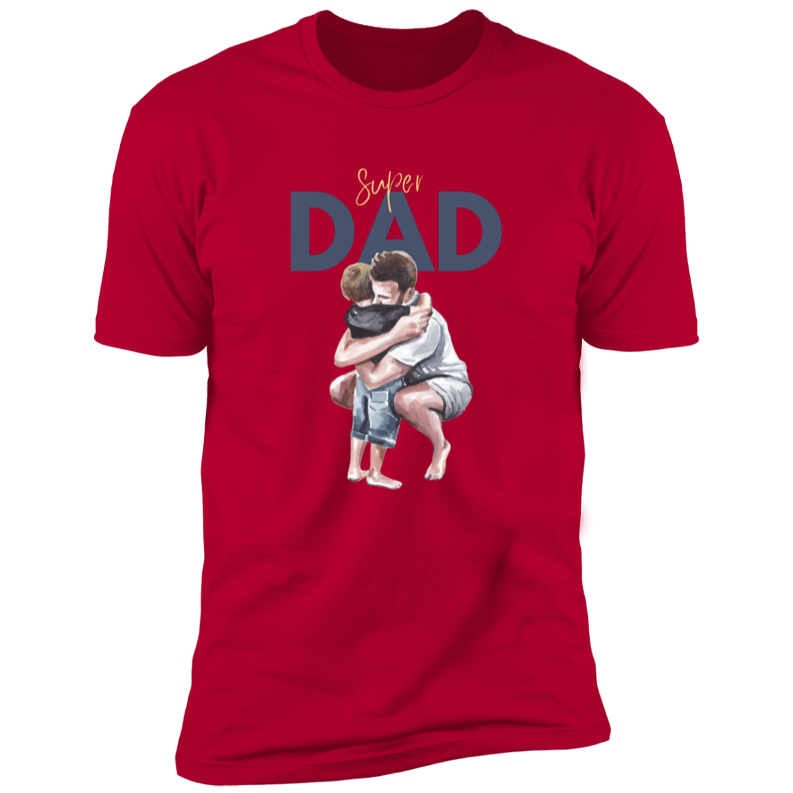 Super Dad Hugging Premium Short Sleeve Tee (Closeout)